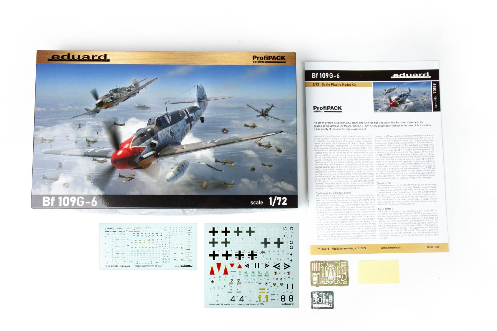 Eduard 1:72 Scale Plastic Kit Messerschmitt Bf 109G-6 ProfiPACK Edition - 70159