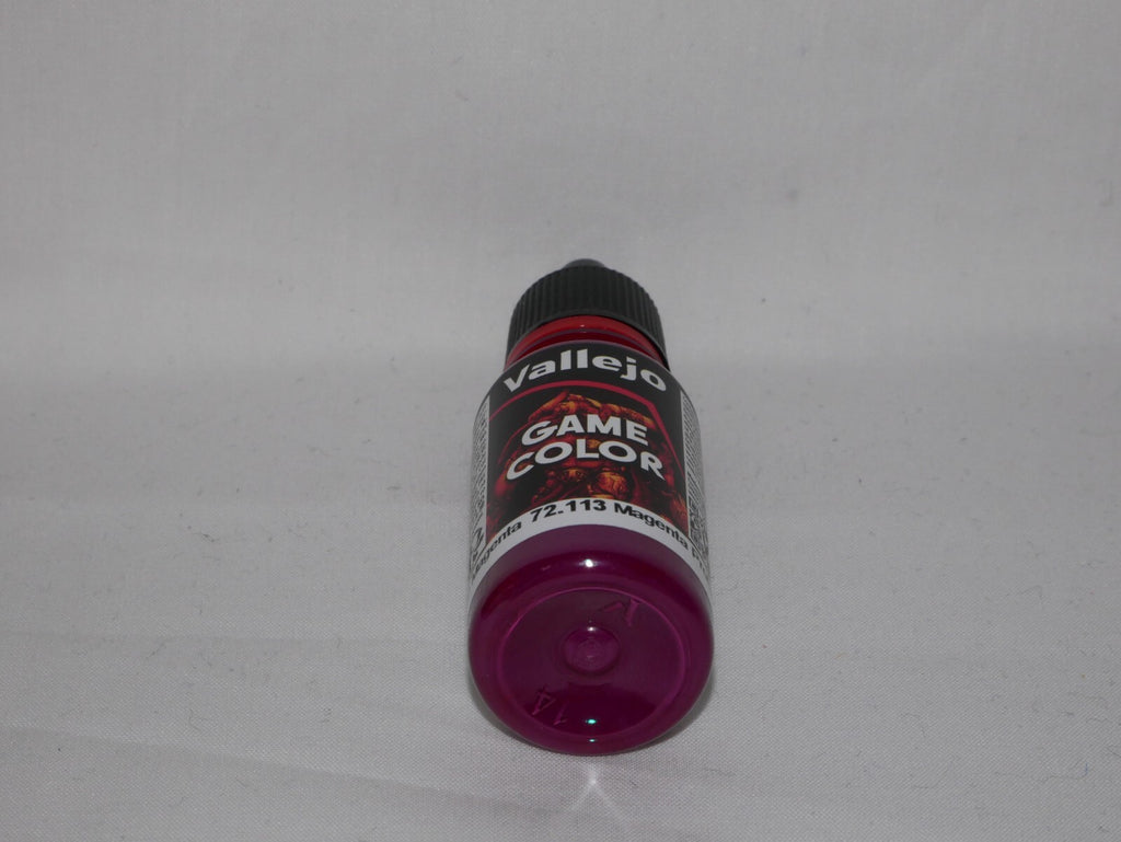 Vallejo Game Color Acrylics Deep Magenta 18ml/0.6 fl oz Dropper Bottle - 72.113
