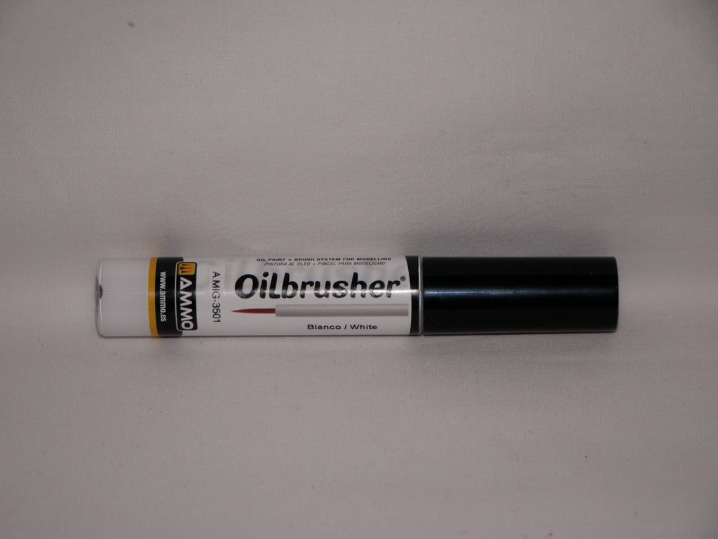 Ammo By Mig Jimenez Oilbrusher Range White With Fine Brush Applicator A.MIG-3501