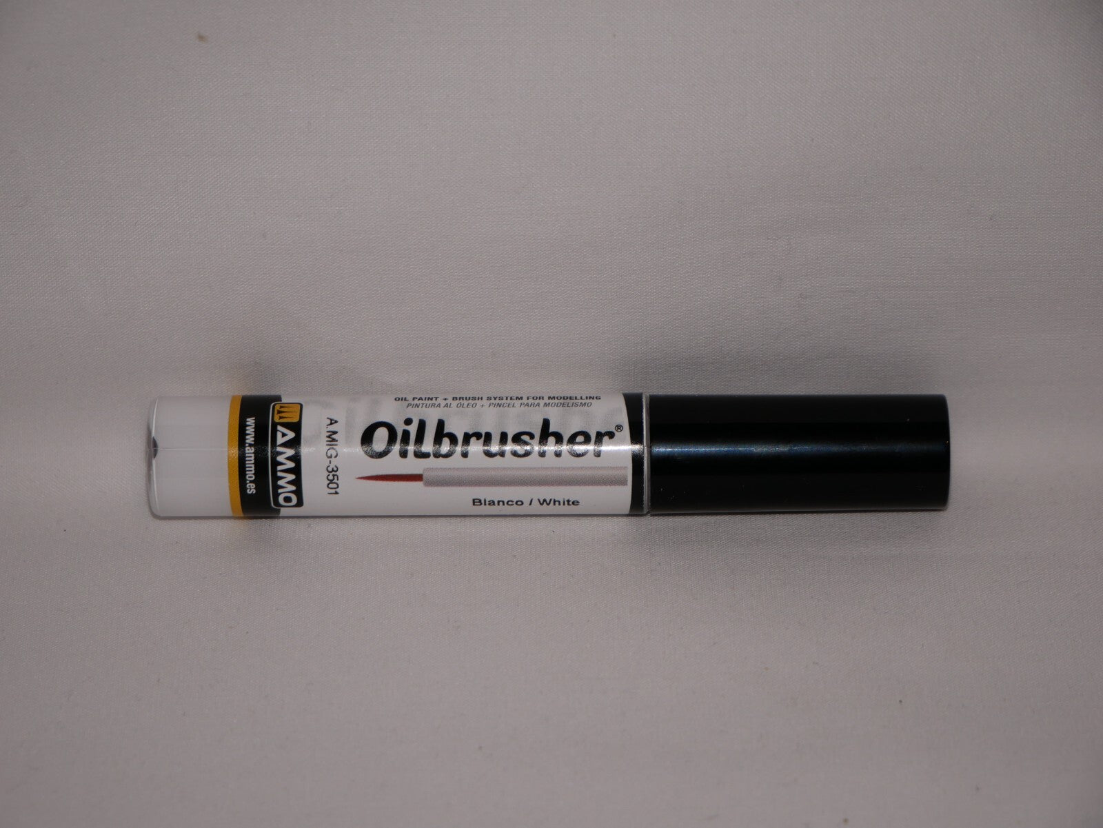 Ammo By Mig Jimenez Oilbrusher Range White With Fine Brush Applicator A.MIG-3501