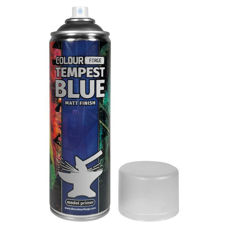 The Colour Forge Tempest Blue Matt Finish Model Primer 500ml Aerosol Spray Can