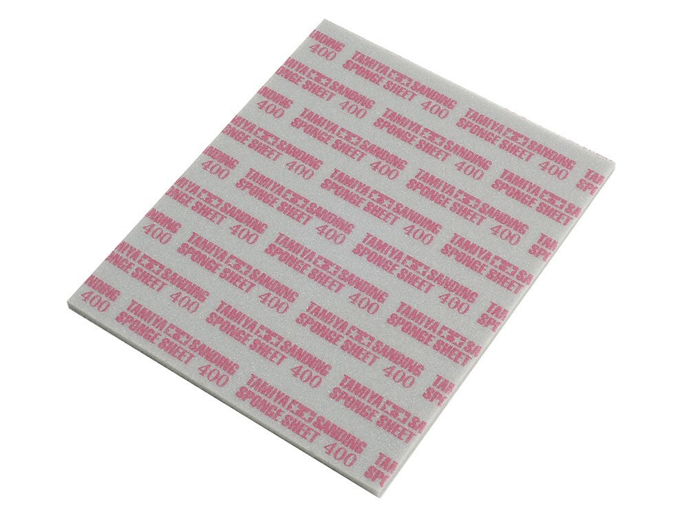 Tamiya Single Piece Flexible Sanding Sponge Sheet 400 Grit (114 x 140mm) - 87147