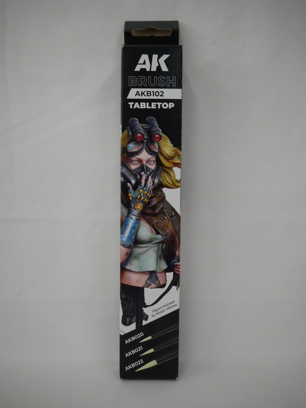 AK Interactive Tabletop Synthetic 3 Piece Miniature Painting Brush Set - AKB102