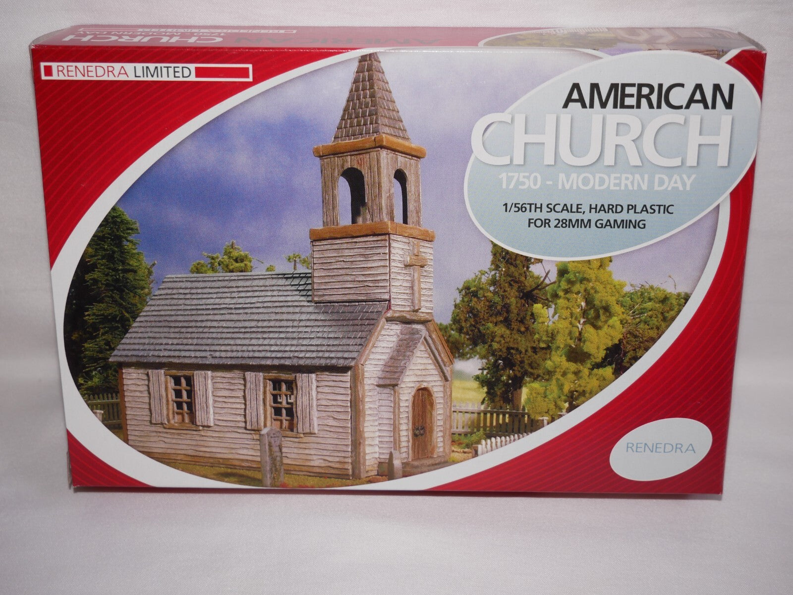 Renedra Ltd Generic Scenery & Bases 1/56th Scale American Weathered Church RNAC