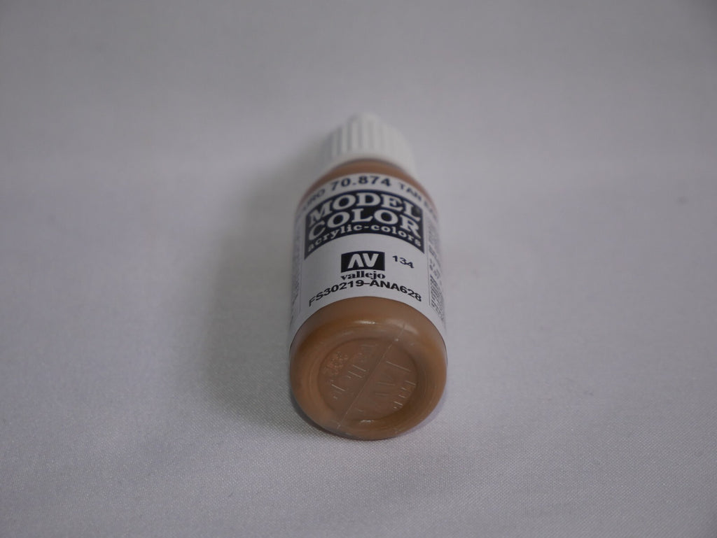 Vallejo Model Color Tan Earth Acrylic 17ml/0.57 fl oz Dropper Bottle - 70.874