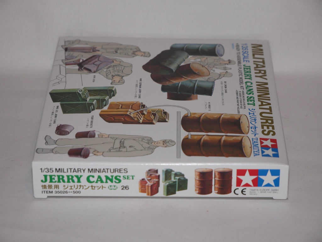 Tamiya Military Miniatures 1:35 Scale U.S and German Type Jerry Cans Set - 35026