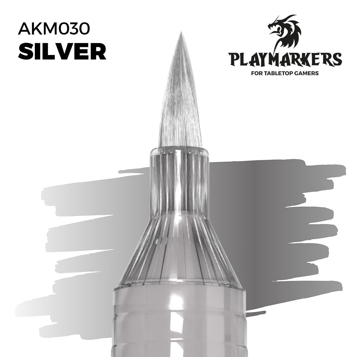 AK Interactive Acrylic Paint Playmarkers For Model Tabletop Games Silver - AKM030