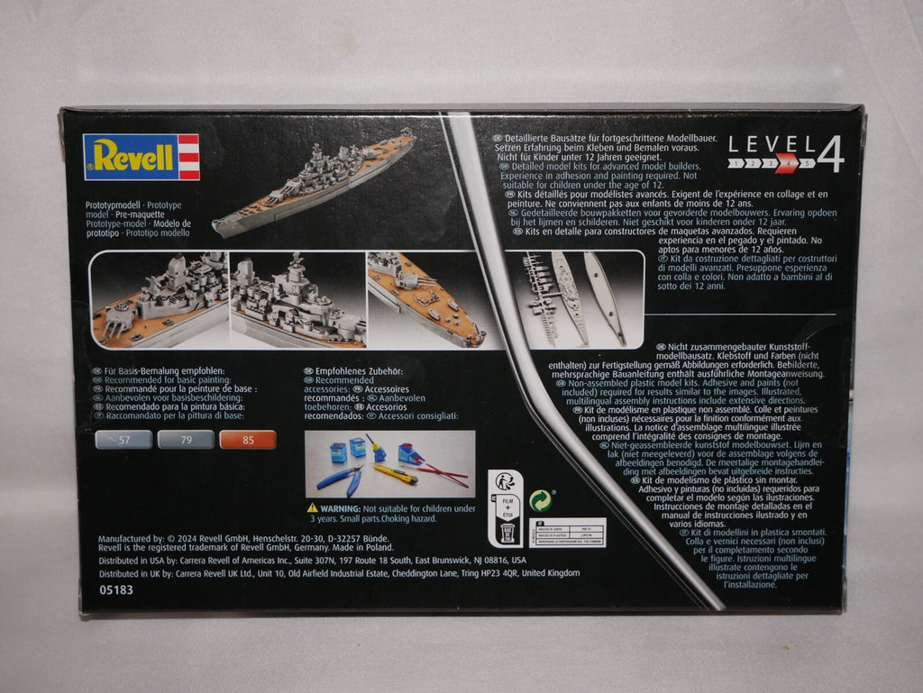 Revell 1:1200 USS New Jersey (BB-62) US Battleship Model Kit Skill Level 4 05183
