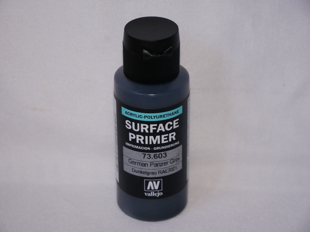 Vallejo Polyurethane Surface Primer German Panzer Grey 60ml Bottle - 73.603