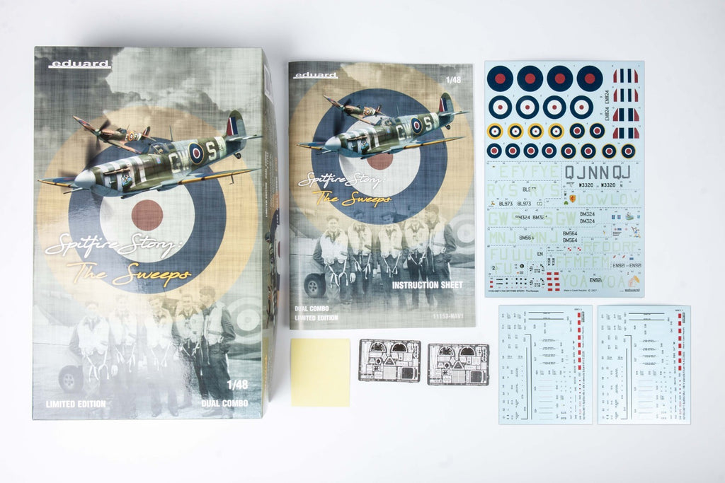 Eduard 1:48 Scale Spitfire Story The Sweep Dual Combo Limited Edition Set 11153