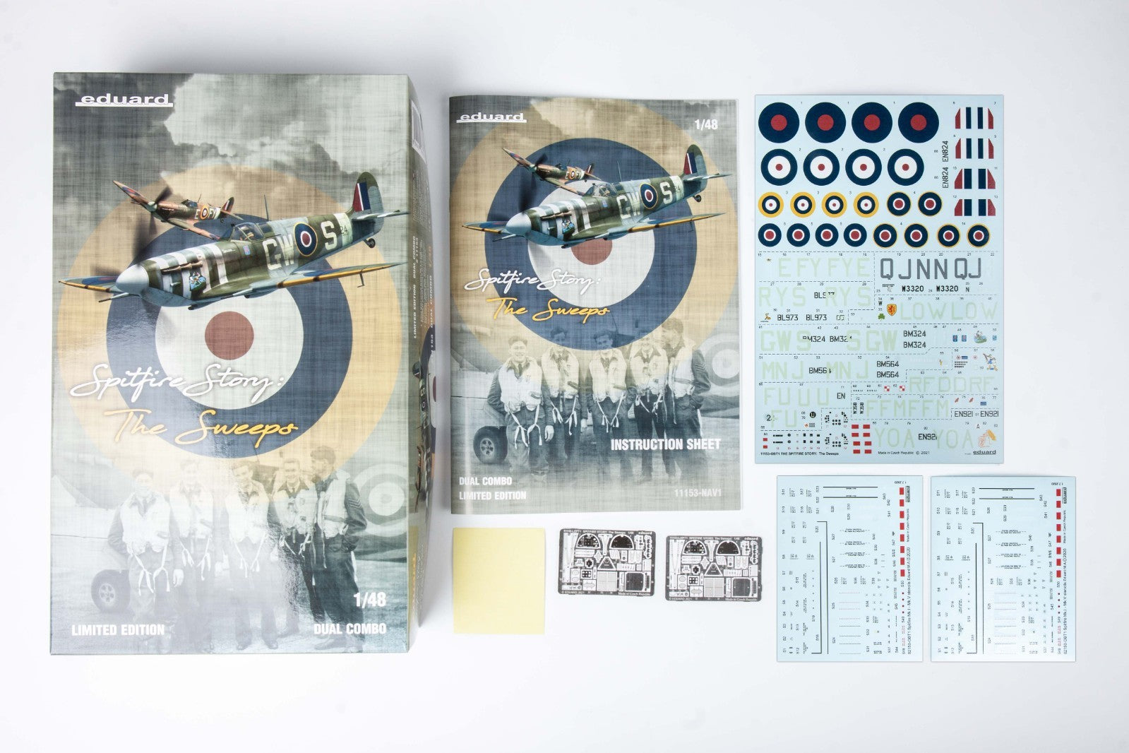 Eduard 1:48 Scale Spitfire Story The Sweep Dual Combo Limited Edition Set 11153