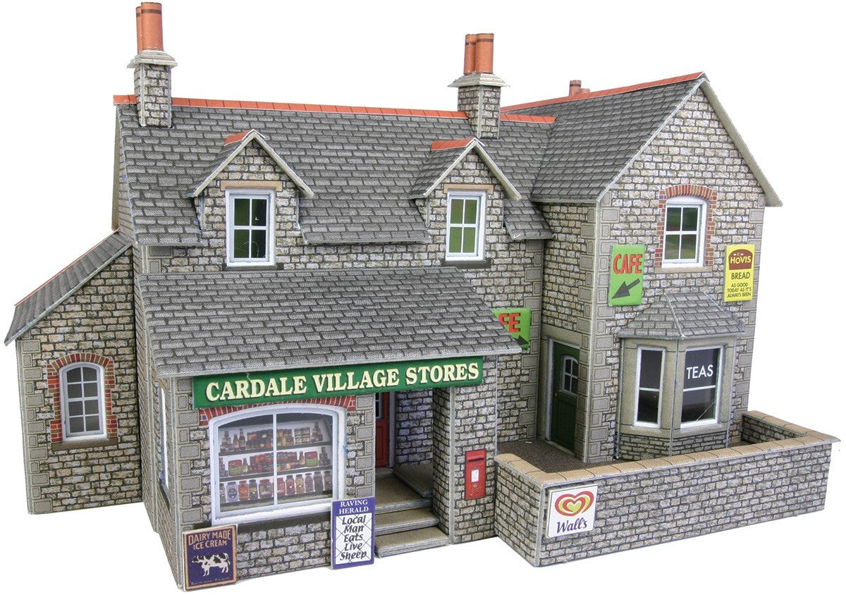 Metcalfe Card Construction Kits OO/HO Scale Model Village Shop & Cafe - PO254