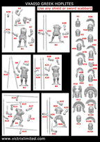 Victrix Greek And Persian Wars 28mm Hard Plastic Greek Hoplites  Models - VXA050