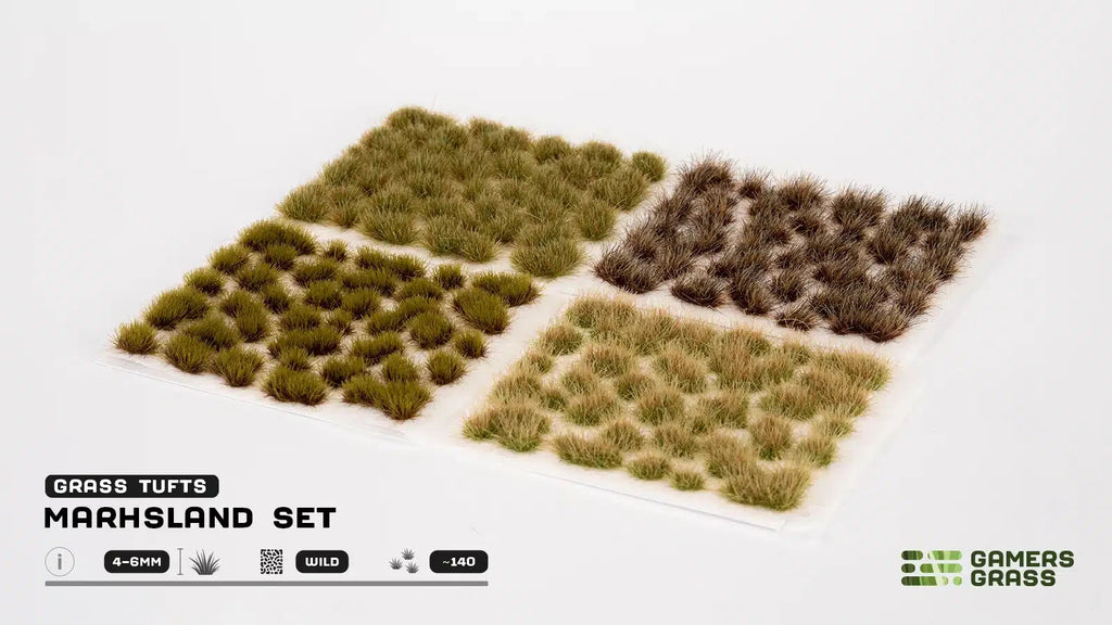 Gamers Grass Wild Marshland Tuft Set For Wargaming Bases (140) Per Pack GGSET-ML