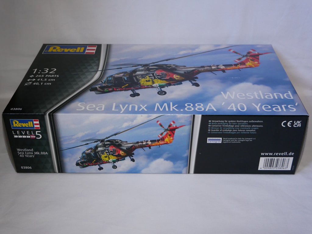 Revell 1:32 Westland Sea Lynx MK.88A Helicopter '40 Years' Skill Level 5 - 03806