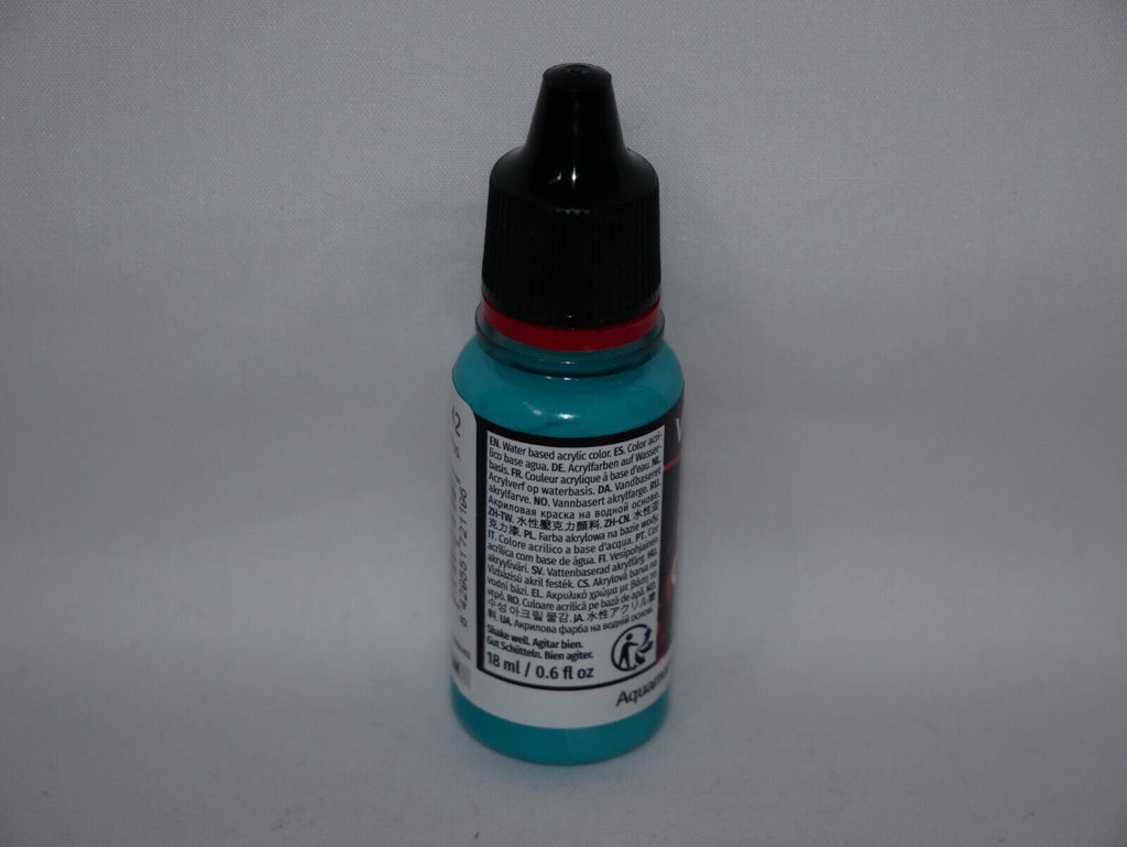 Vallejo Game Color Acrylic Range Aquamarine 18ml/0.6 fl oz Dropper Bottle 72.119
