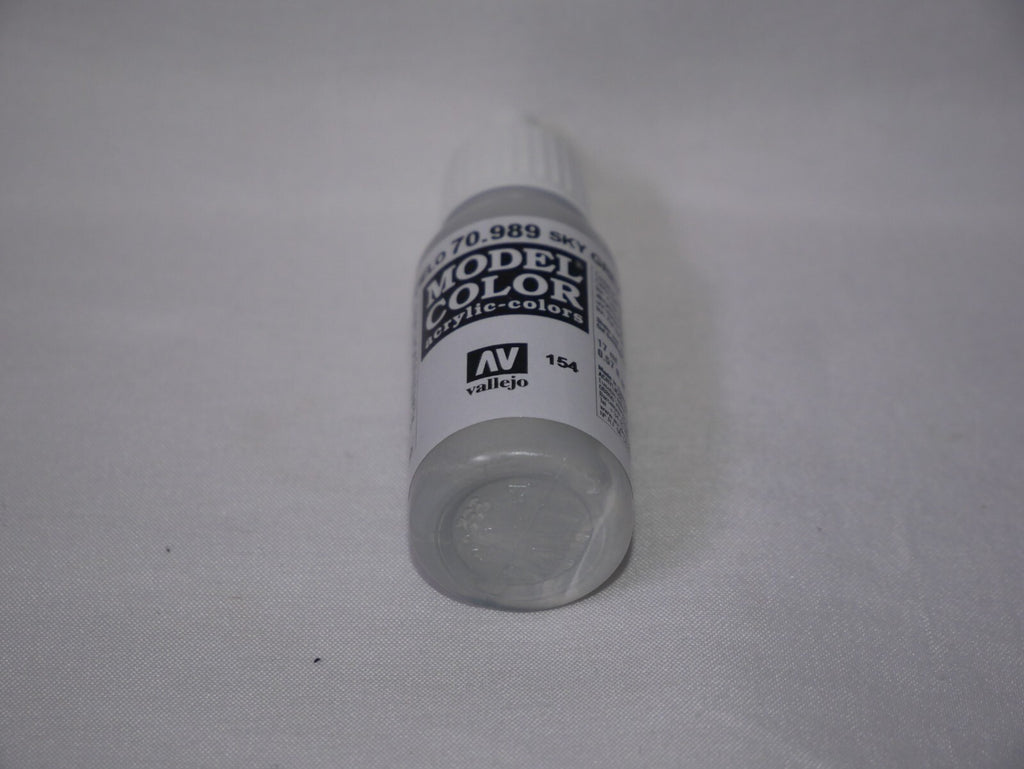 Vallejo Model Color Sky Grey Acrylic 17ml/0.57 fl oz Dropper Bottle - 70.989