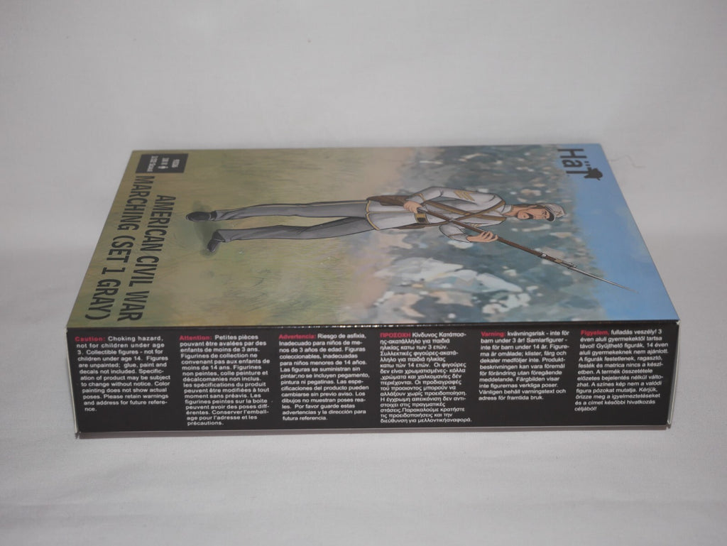 Hat Industrie 1:32 Scale American Civil War Marching (Set 1 Gray) Figures - 9336