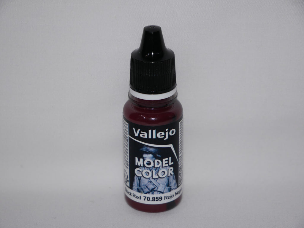 Vallejo Model Color Black Red Acrylic 18ml/0.60 fl oz Dropper Botlle - 70.859