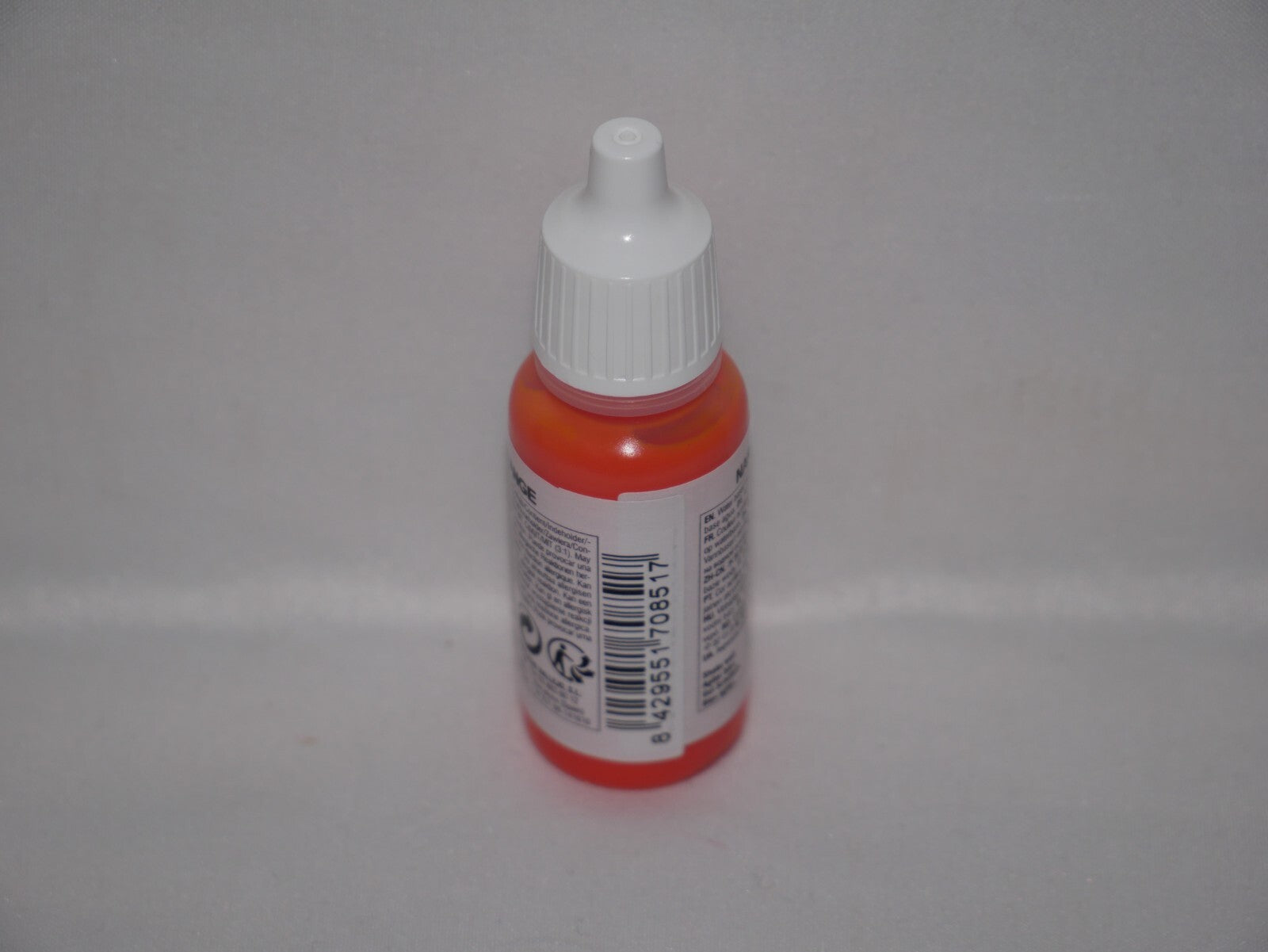 Vallejo Model Color Bright Orange Acrylic 17ml/0.57 fl oz Dropper Bottle  70.851
