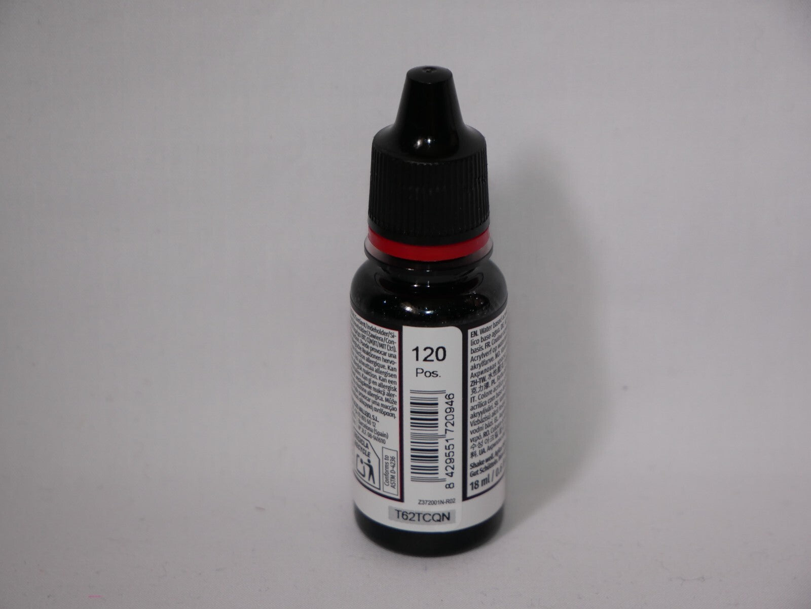 Vallejo Game Color Acrylic Ink Range Black 18ml/0.6 fl oz Dropper Bottle 72.094