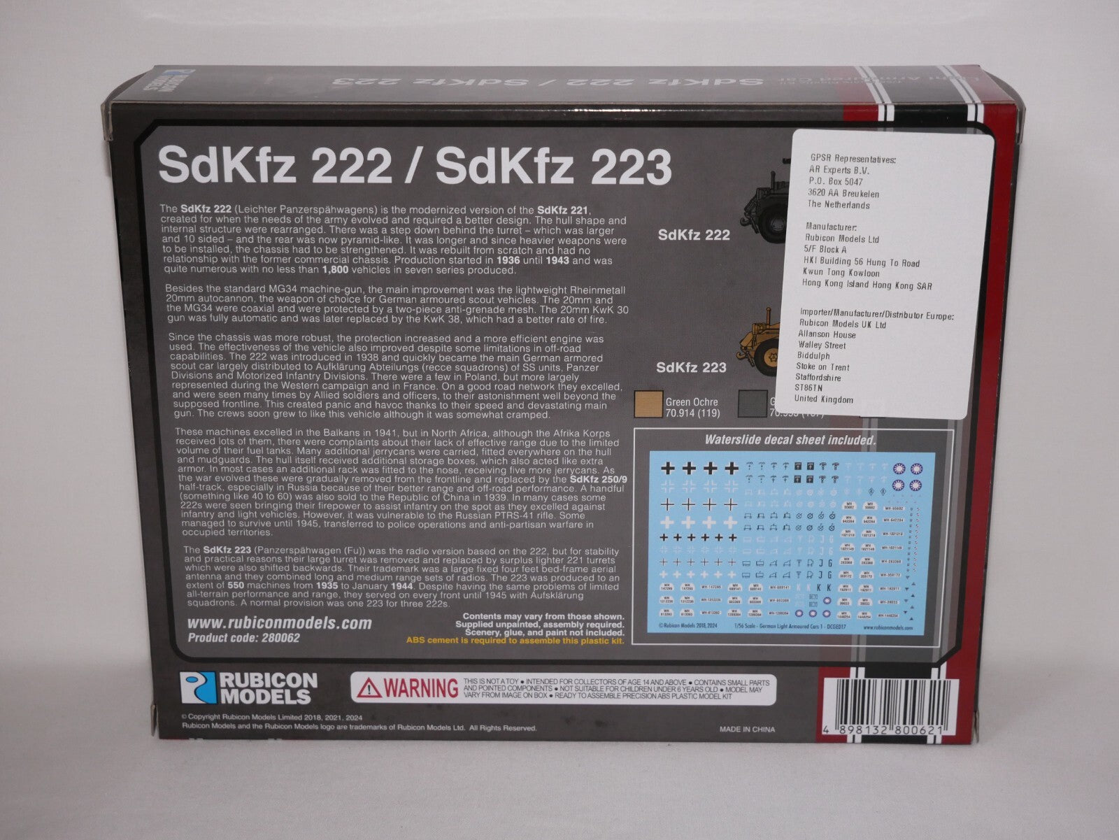 Rubicon Models 1:56 (28mm) Scale German SdKfz 222/223 Light Armoured Car 280062