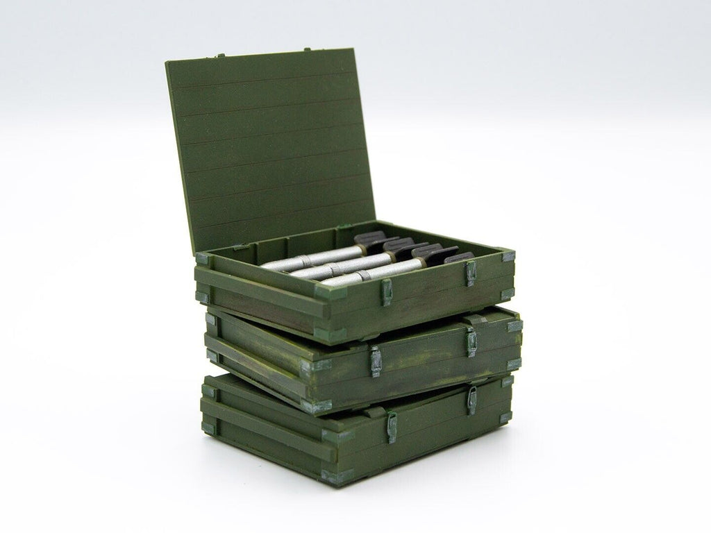 ICM 1:35 Scale Model Plastic Kit RS-132 Ammunition Boxes For Dioramas - 35795