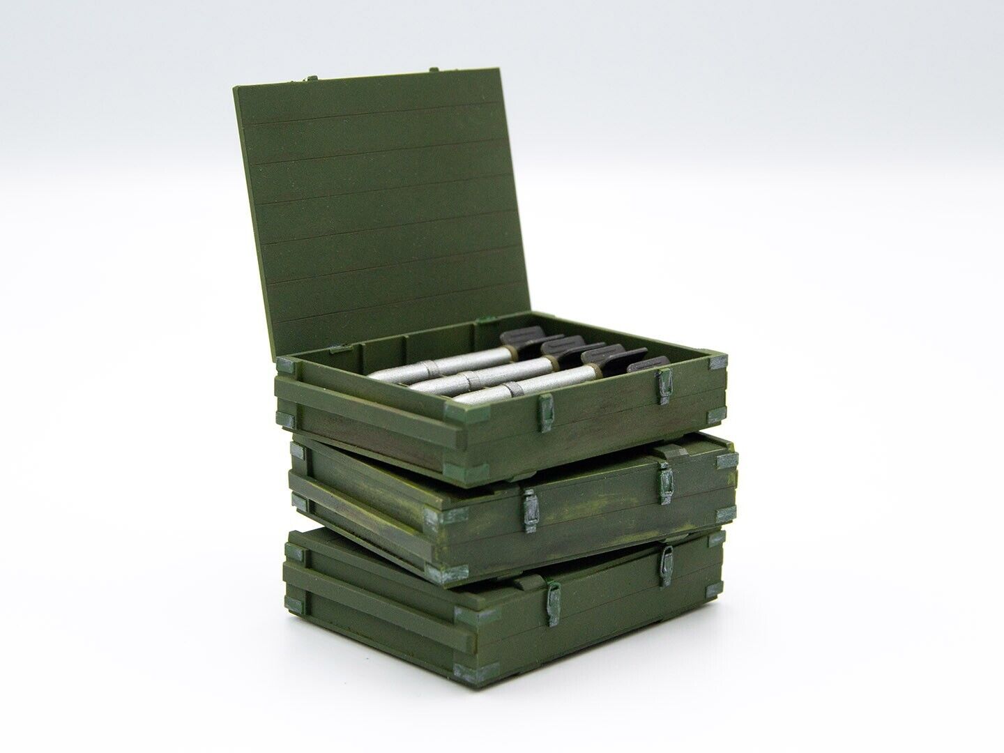 ICM 1:35 Scale Model Plastic Kit RS-132 Ammunition Boxes For Dioramas - 35795