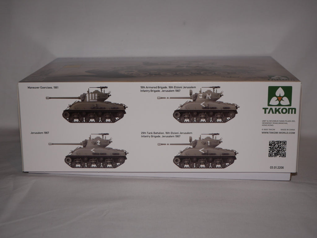 Takom 1:35 Scale Post WWII M1 Super Sherman Medium Tank Plastic Model Kit - 2206