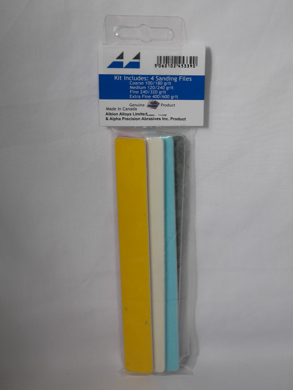 Albion Alloys Professional Sanding Files 4 Piece Assorted Files 165mm x 20mm - 542