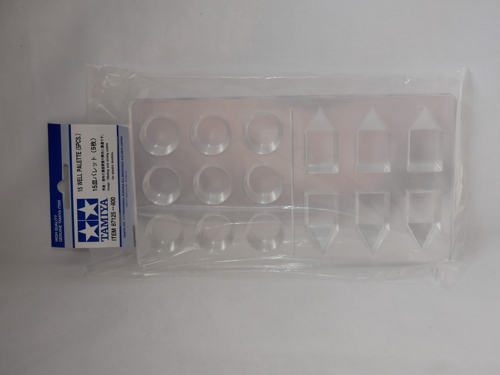 Tamiya High Quality PET Plastic 15 Well Model Hobby Paint Palette (5Pcs) - 87125