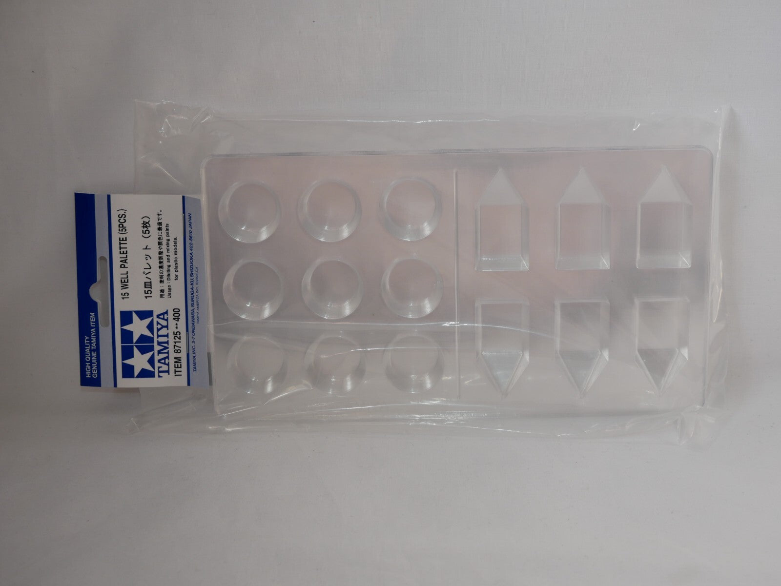 Tamiya High Quality PET Plastic 15 Well Model Hobby Paint Palette (5Pcs) - 87125
