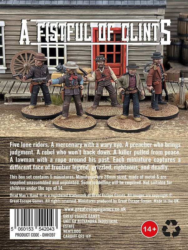 Great Escape Games Dead Man's Hand 28mm A Fistful of Clints 5 Mini Set - DMH397