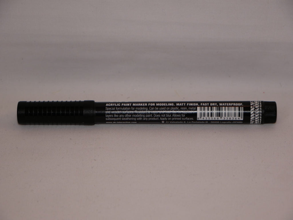 AK Interactive Real Colors Acrylic Fast Dry Marker Pens Dark Aluminium - RCM011