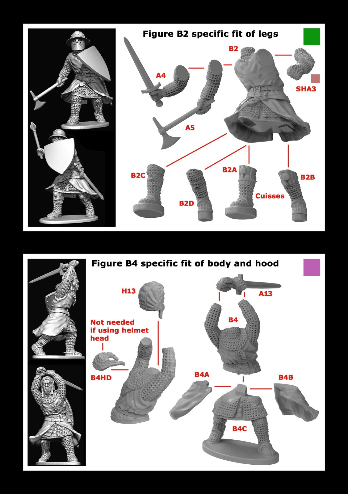 Victrix Medieval Warriors 28mm Scale Hard Plastic Medieval Foot Knights - VXM004