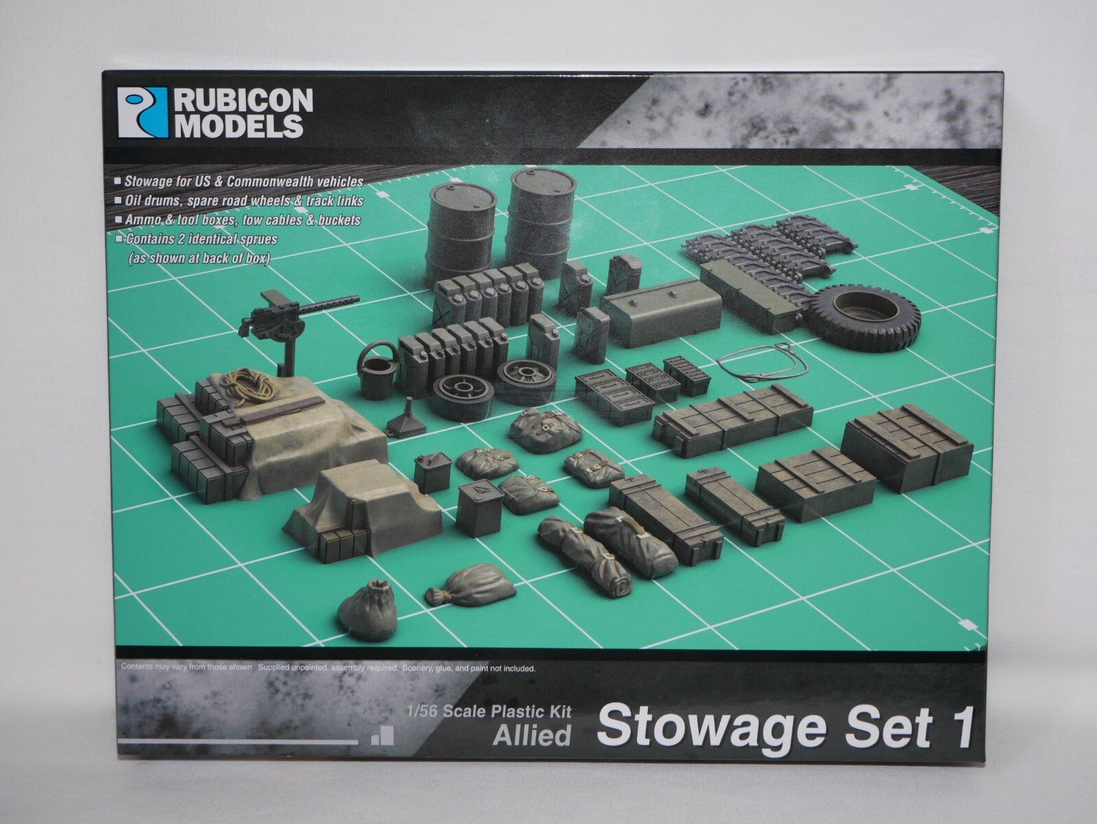 Rubicon Models 1:56 (28mm) Scale US & Commonwealth Allied Stowage Set 1 - 280033