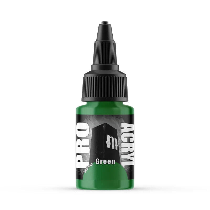 Monument Hobbies Pro Acryl Acrylic Paint Range Green 22ml Twist Bottle - MPA-004