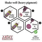 The Army Painter Acrylic Warpaints Range Orc Blood 18ml Dropper Bottle - WP1422
