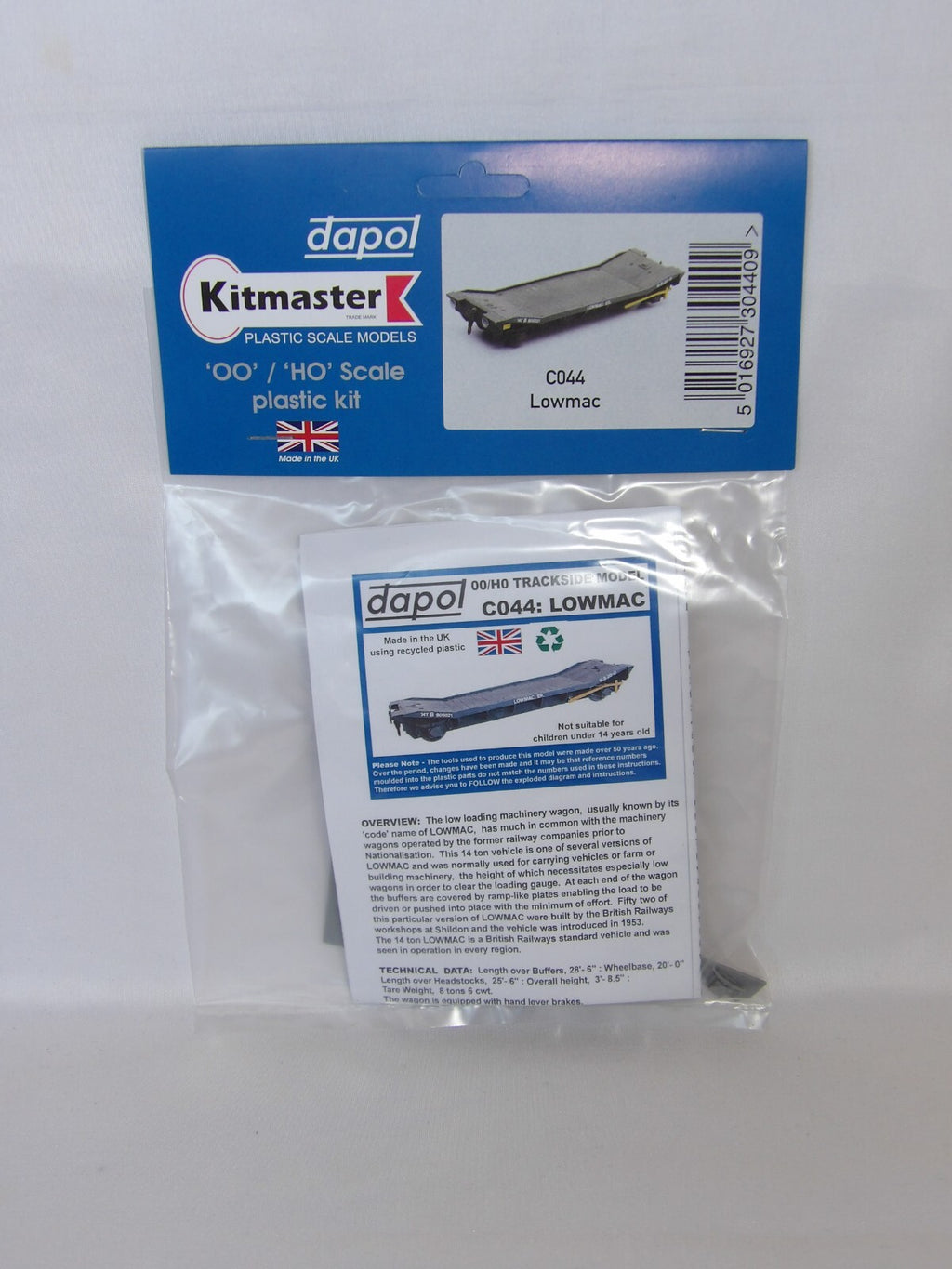 Dapol Kitmaster "OO/HO" Lowmac Wagon C044