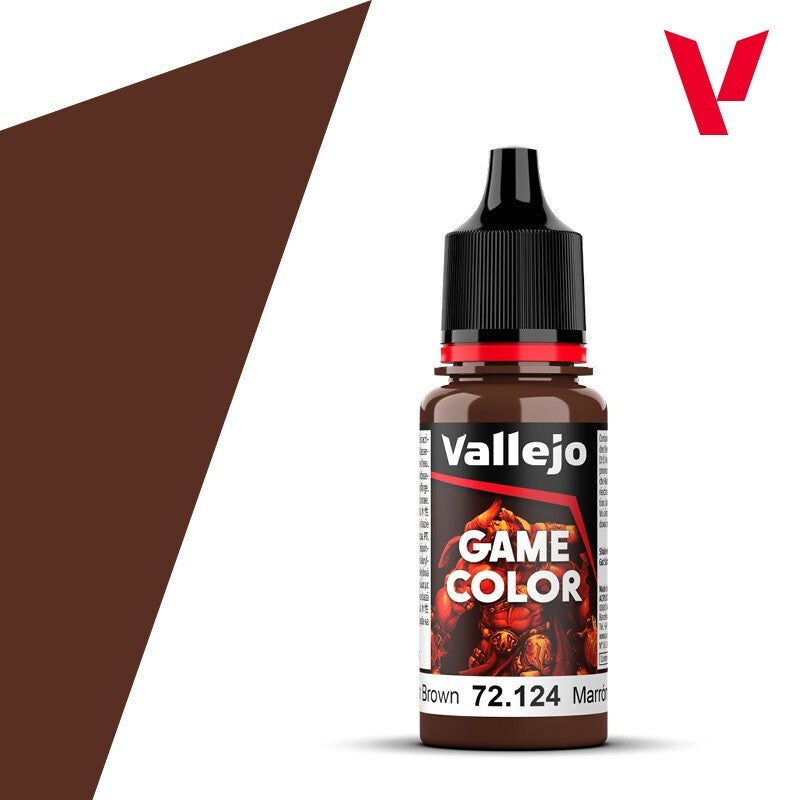 Vallejo Game Color Acrylics Gorgon Brown 18ml/0.6 fl oz Dropper Bottle - 72.124