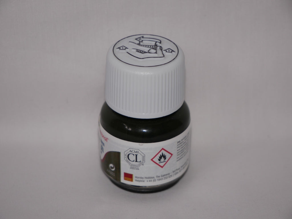 Humbrol Scale Modelling Enamel Dark Green Wash (28ml) Glass Jar Bottle - AV0203