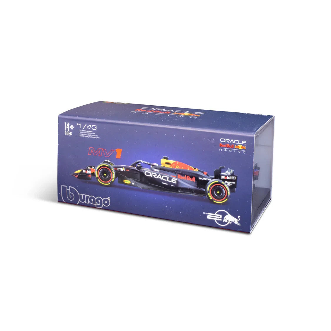 Burago 1:43 Oracle Redbull Racing RB20 Car With Max Verstappen Helmet #18-38098V