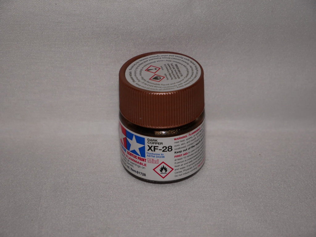 Tamiya Color Acrylic Modeling Paint Mini X-28 Dark Copper 10ml Glass Jar - 81728
