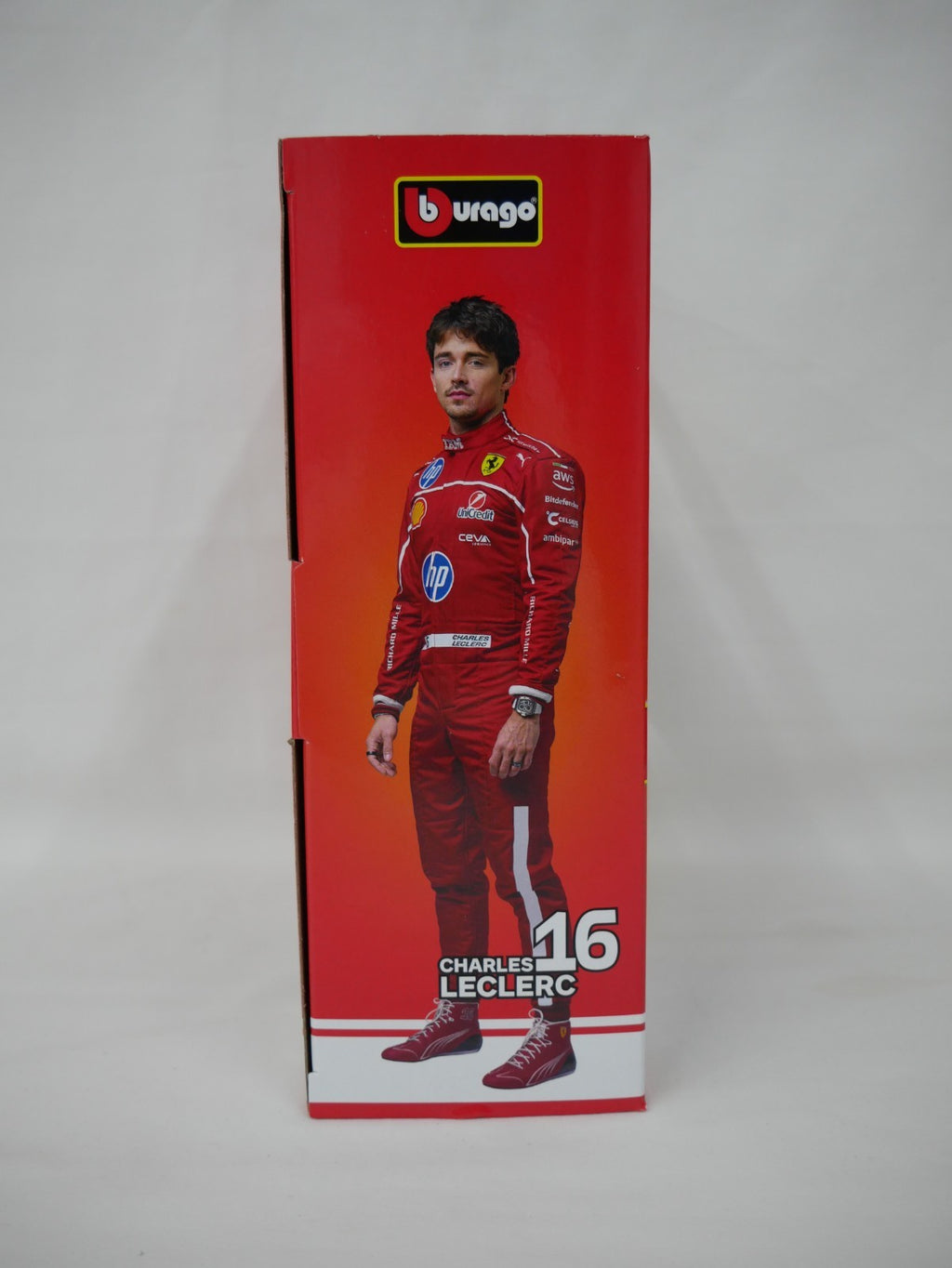 Burago 1:43 Scuderia Ferrari Formula One Team C.Leclerc Pit Pass Diorma Playset - #18-36865L