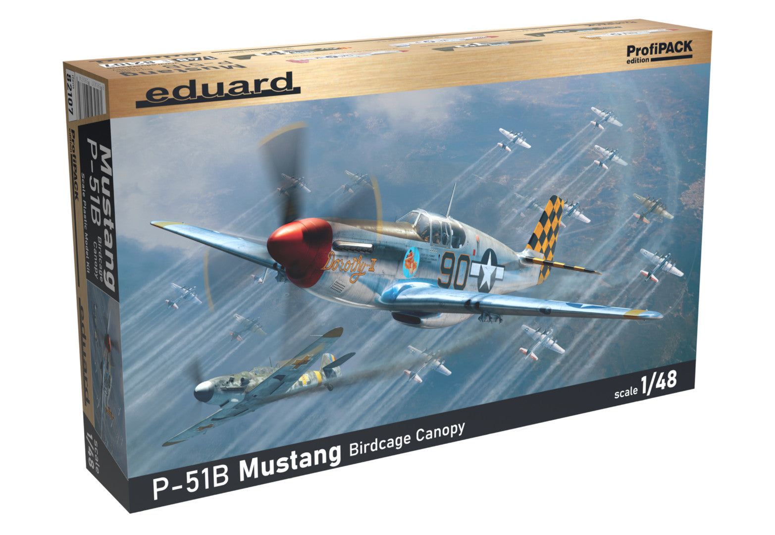 Eduard 1:48 Scale P-51B Mustang Birdcage Canopy ProfiPACK Edition Kit - 82107