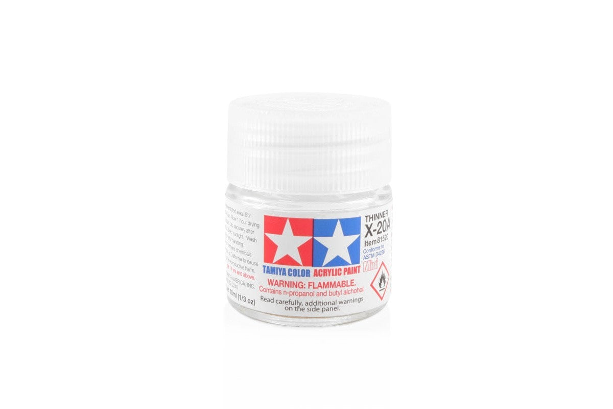 Tamiya Color Acrylic Modeling Paint Mini X-20A Thinner & Cleaner 10ml Jar 81520