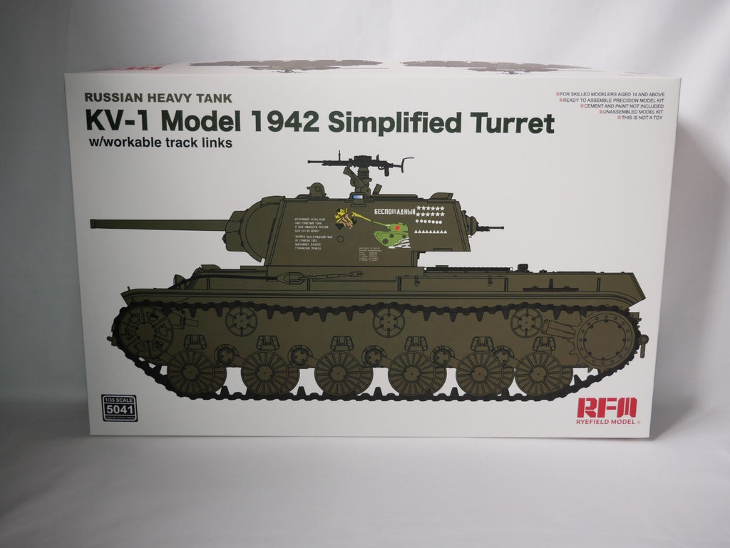Ryefield Model 1:35 Russian KV-1 Model 1942 Simplified Turret Heavy Tank - 5041