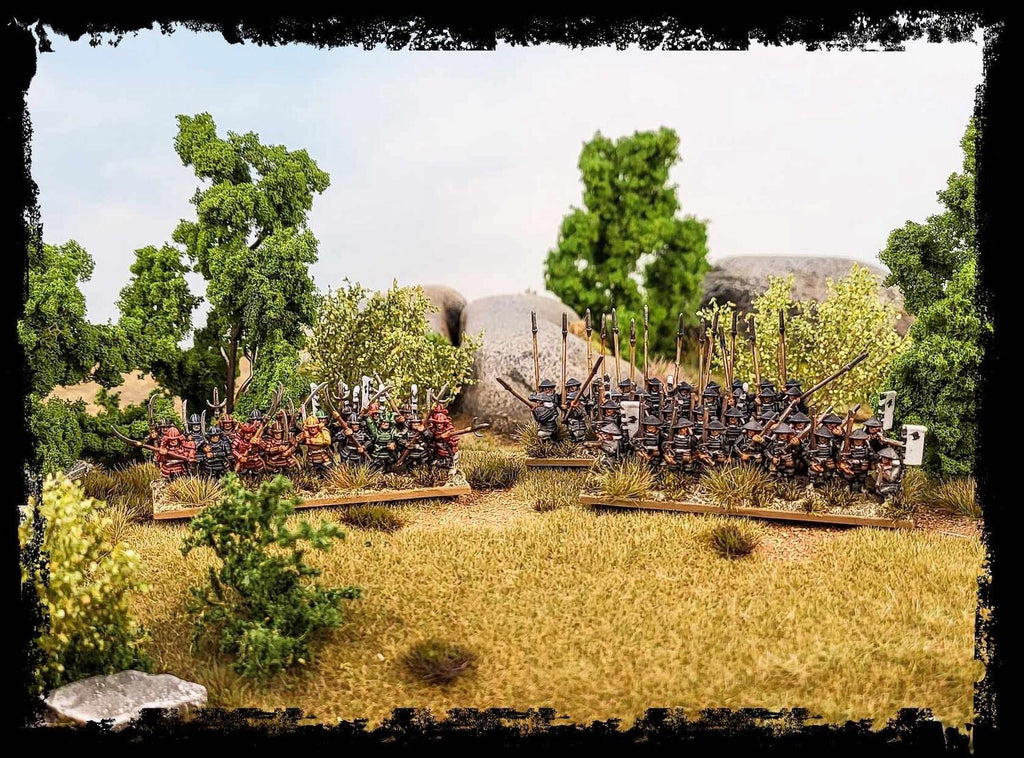 Wargames Atlantic Grand Battle Scale Hard Plastic 10mm Samurai Figures WAARN004S