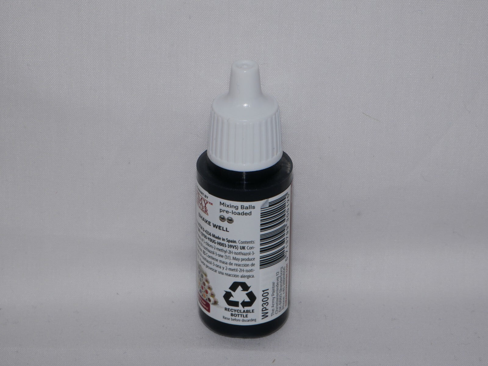 The Army Painter Warpaints Fanatic Acrylic Matt Black 18ml Dropper Bottle WP3001