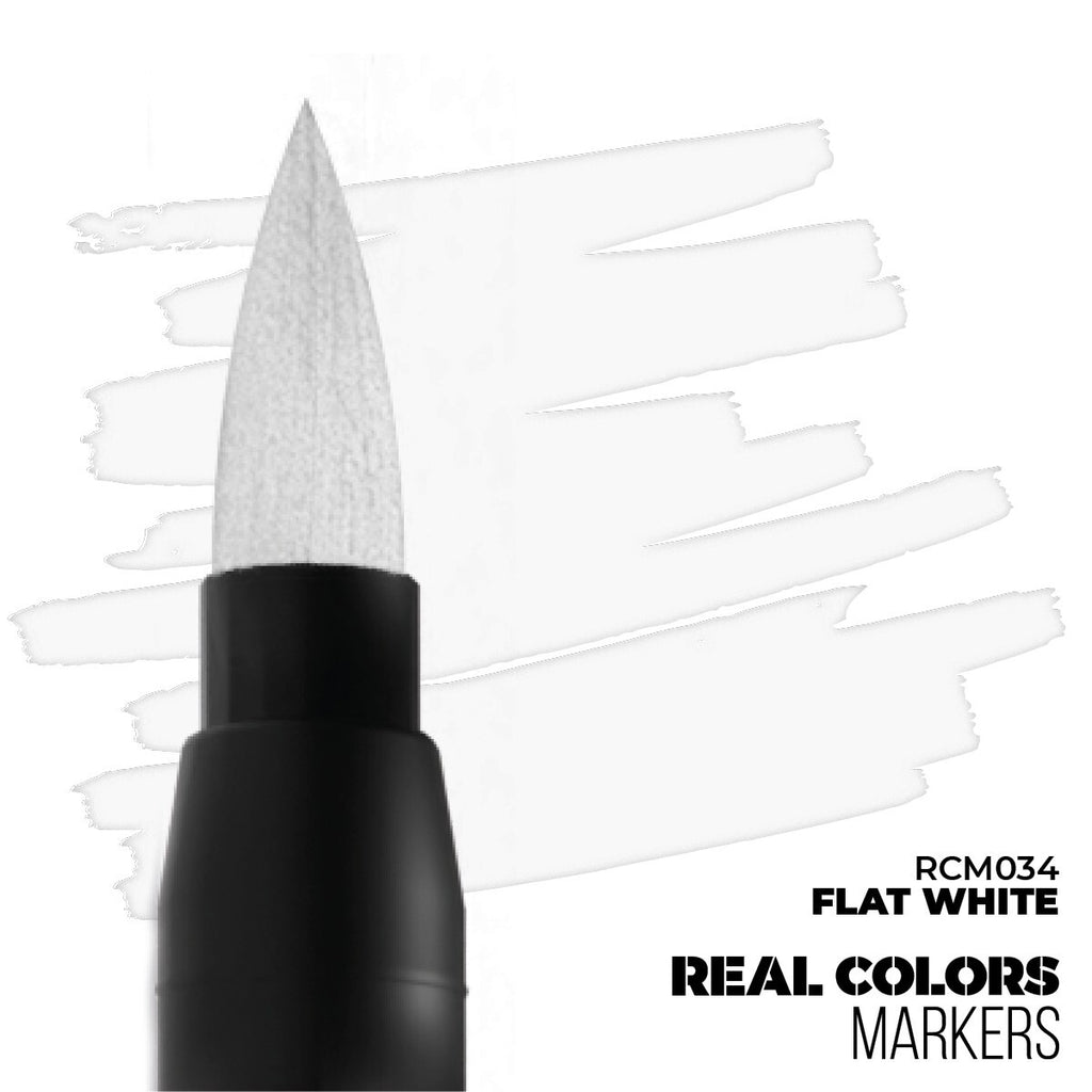 AK Interactive Real Colors Acrylic Fast Dry Paint Marker Pens Flat White RCM034